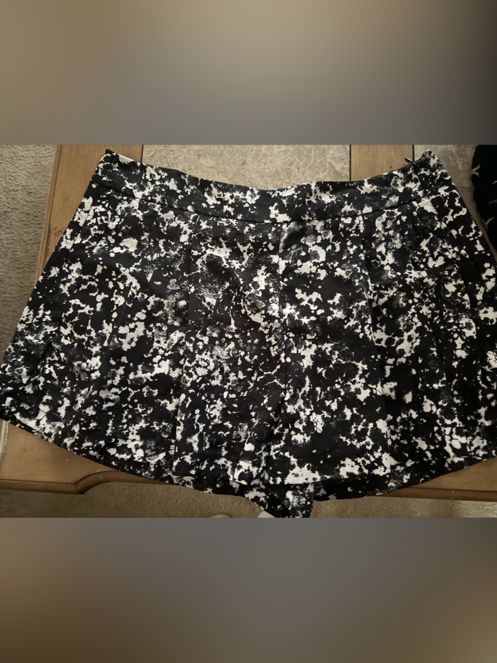 Mossimo Supply Co. Black and White Printed Skort